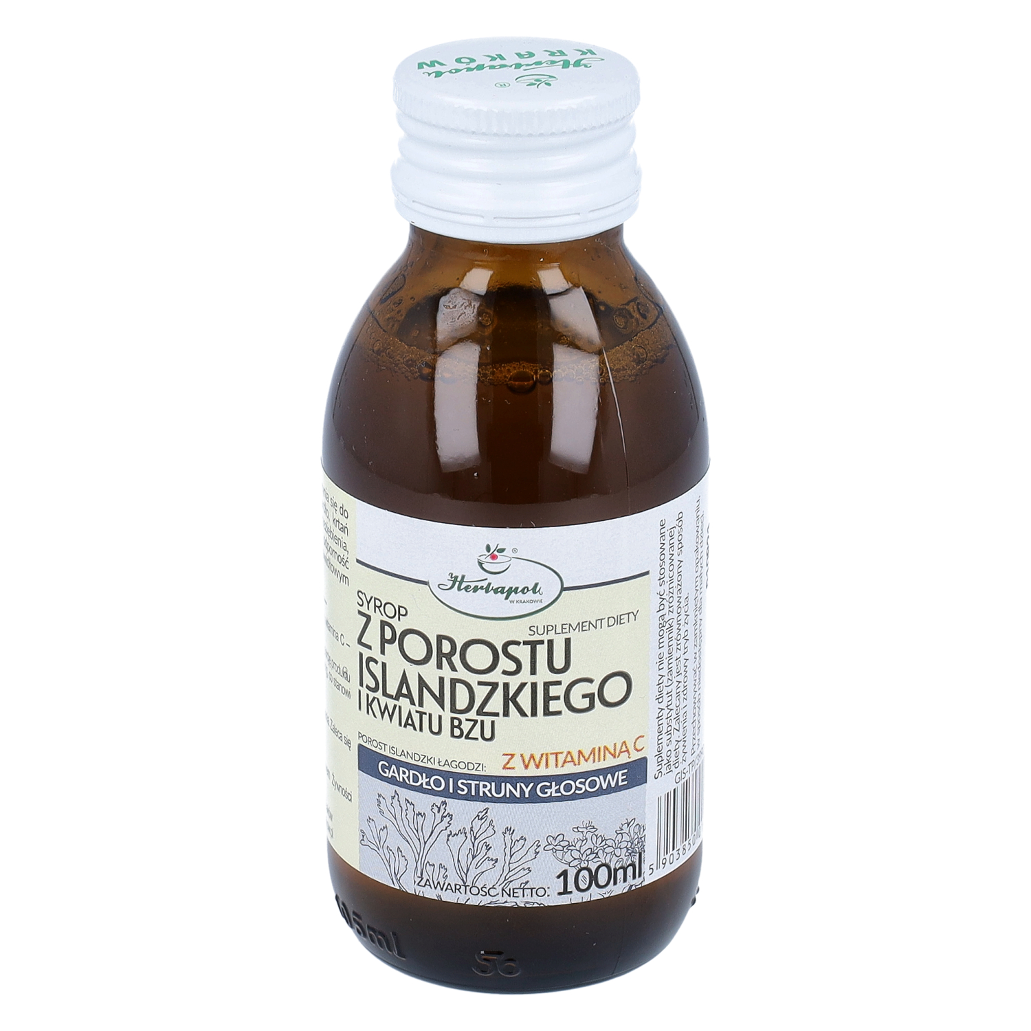 Herbapol kraków, syrop z porostu islandzkiego i kwiatu bzu z witaminą c, 100 ml