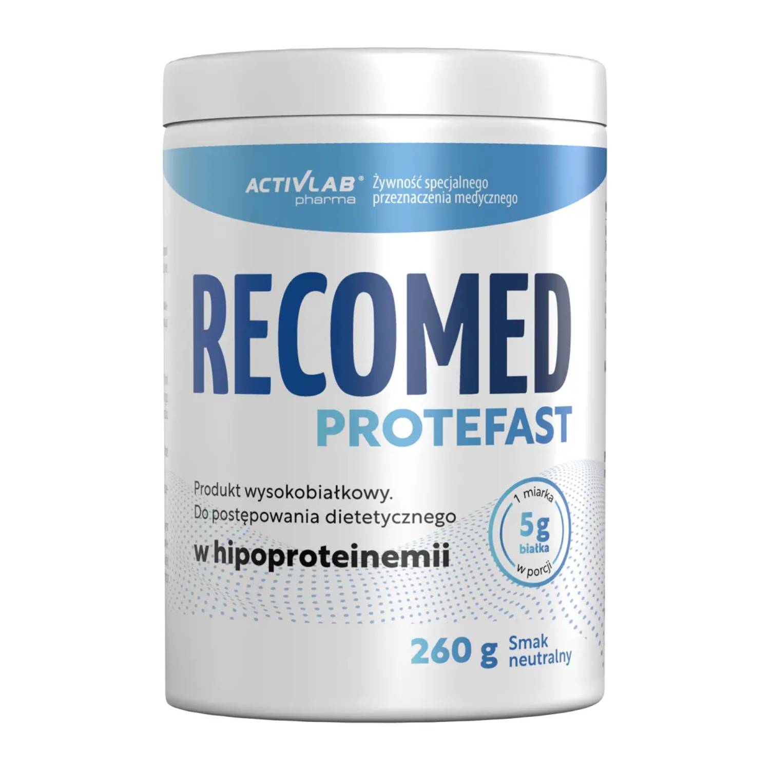 Recomed protefast - produkt wysokobiałkowy, smak neutralny, 260 g
