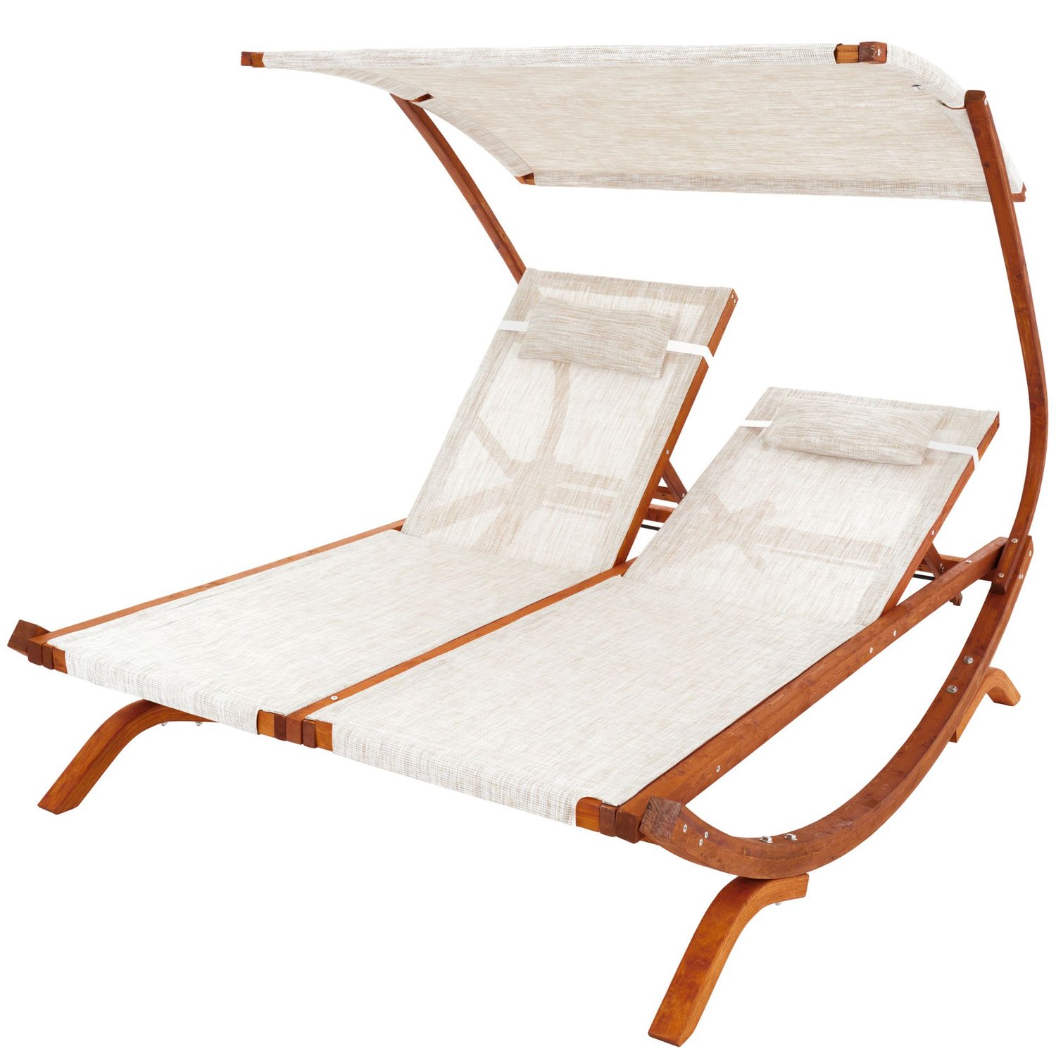 Doppel Sonnenliege Pionza - beige