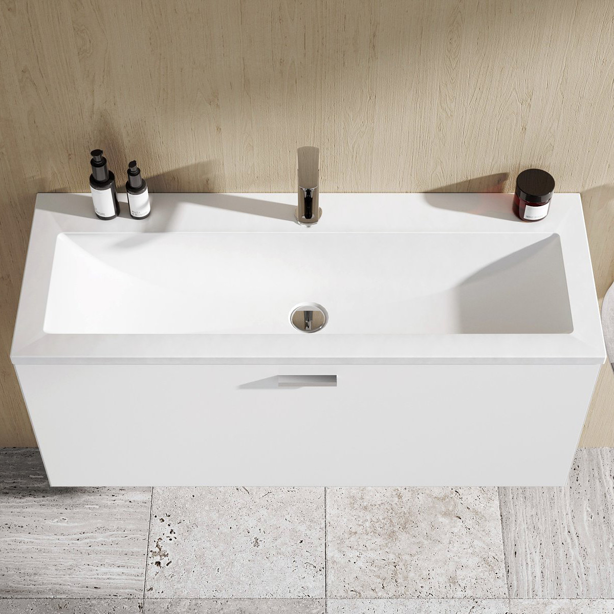 Ravak Clear II szafka 100x38x40 cm podumywalkowa wisząca biała X000001643