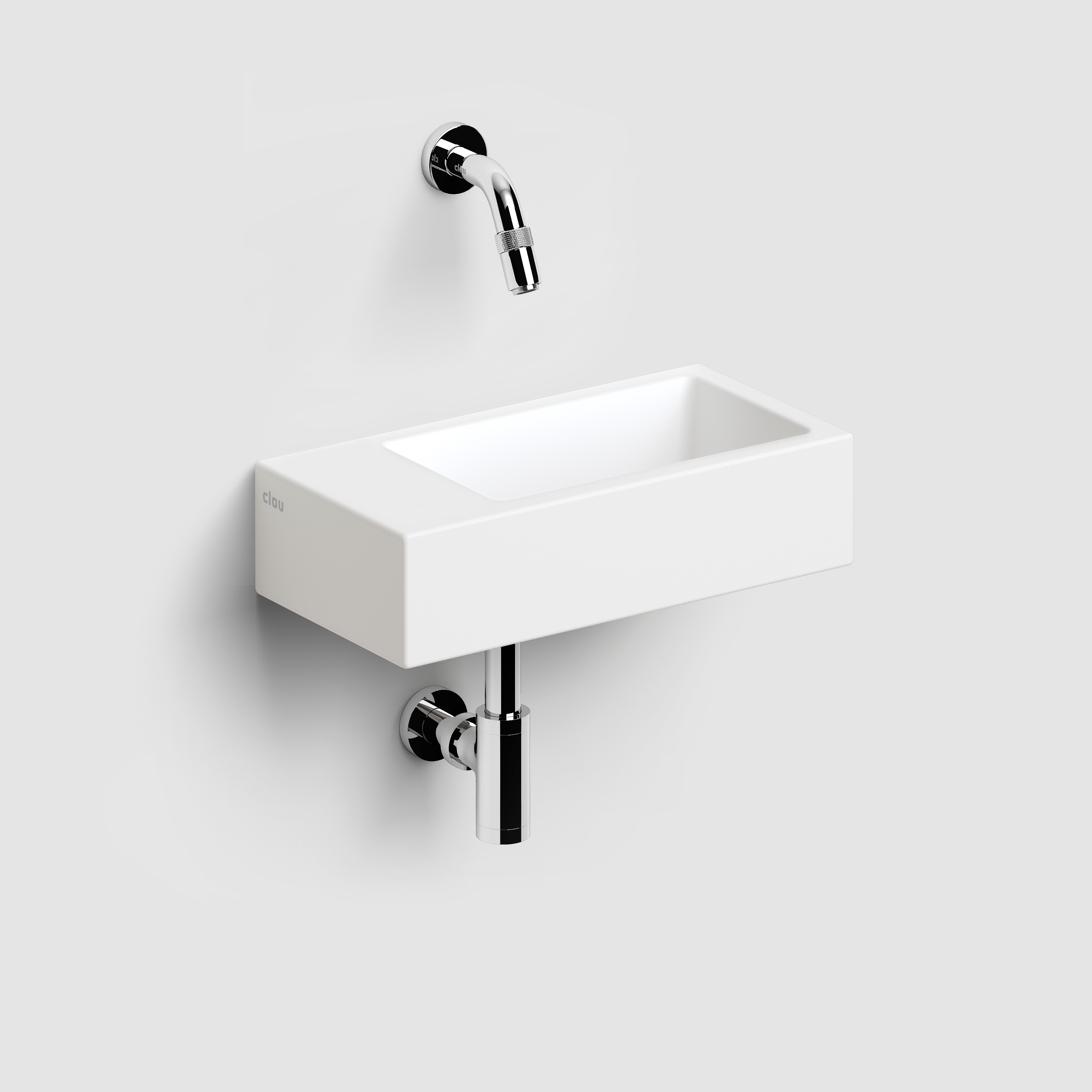 Clou Flush umywalka 36x18 cm prostokątna ścienna-nablatowa biała CL/03.02033