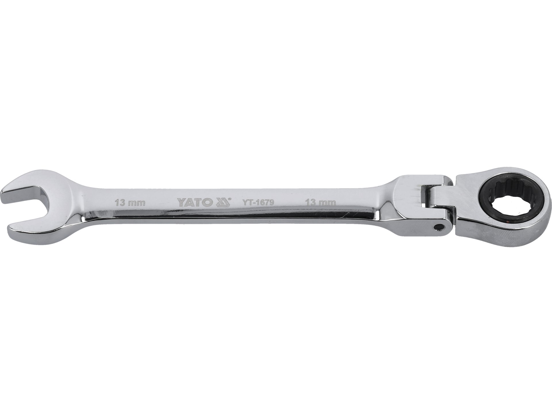 Klucz płasko oczkowy z grzechotką YATO 13mm przegubowy 72 zęby CrV YT-1679
