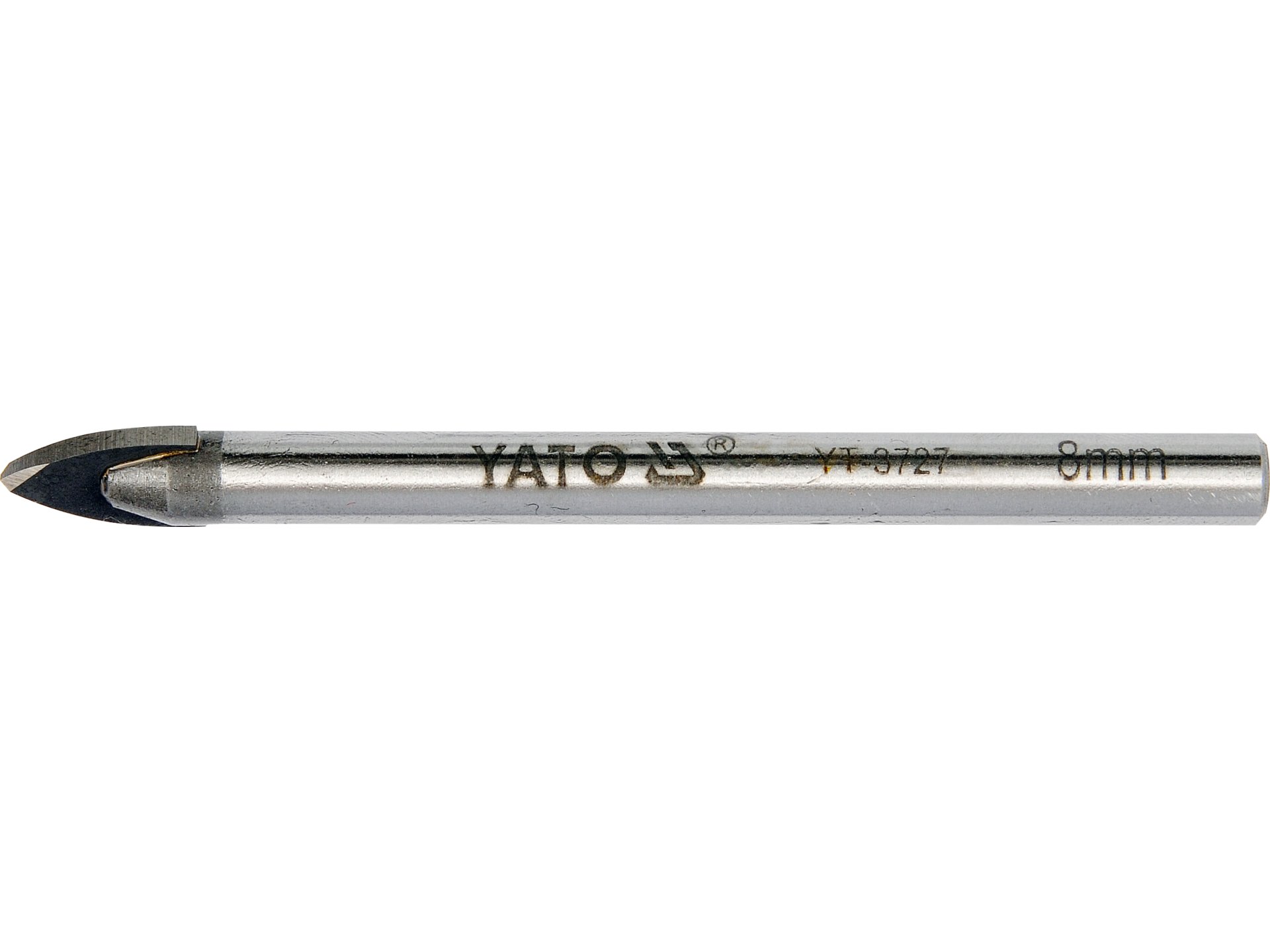 Wiertło do szkła YATO piórkowe 8mm do ceramiki kamienia walcowe YT-3727