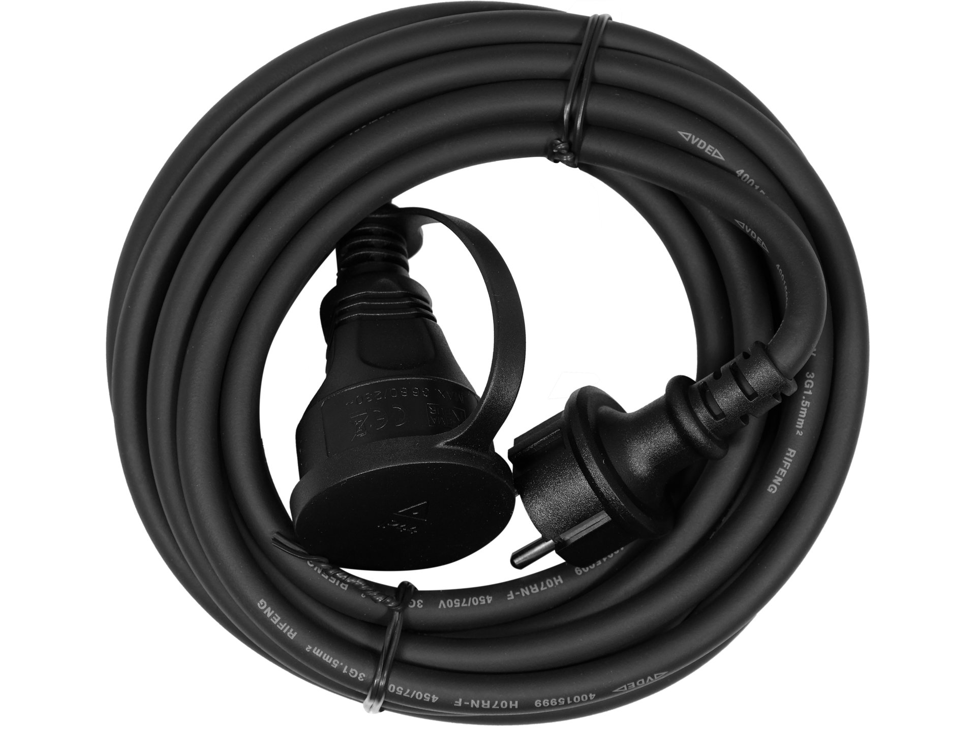 Przedłużacz warsztatowy YATO 5m 3x1.5 mm2 pojedynczy gumowy YT-81121