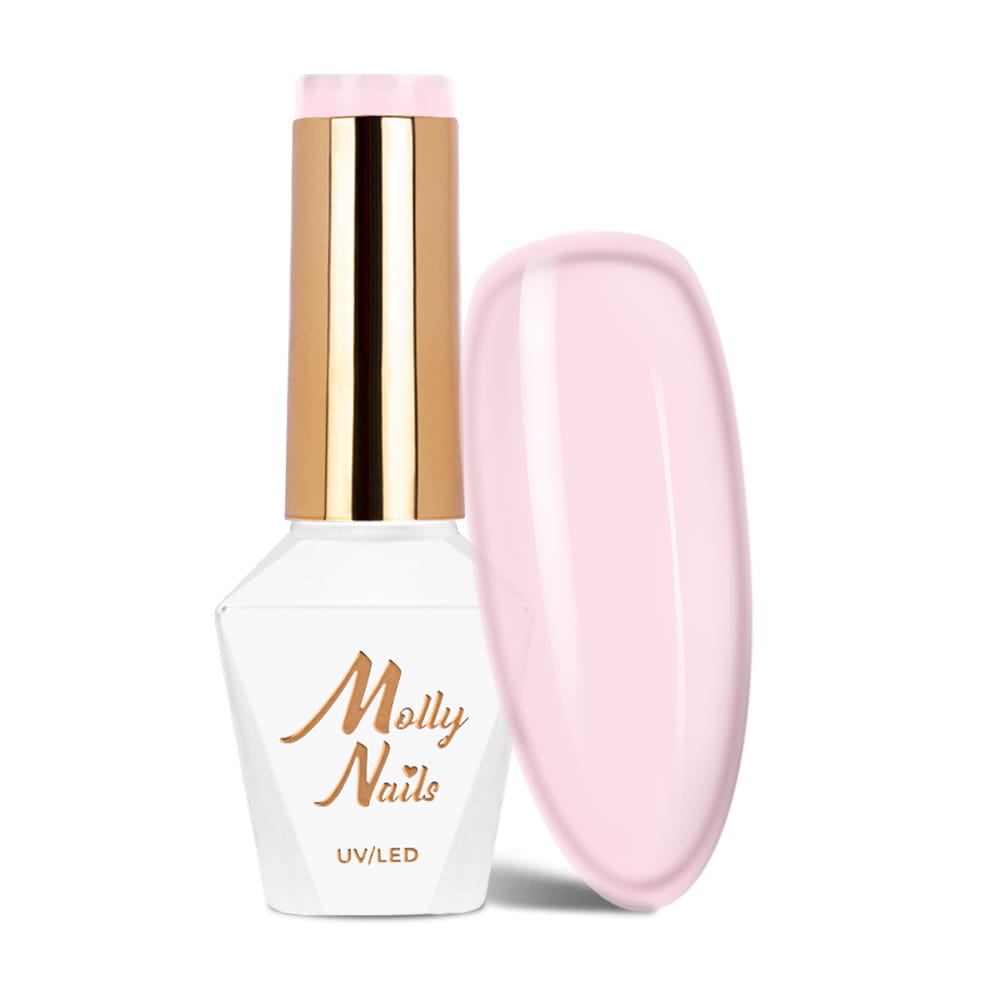 Lakier hybrydowy LED/UV Gel Polish Molly Nails French Manicure Nr 136 Candy Pink HEMA/Di-HEMA Free 8g