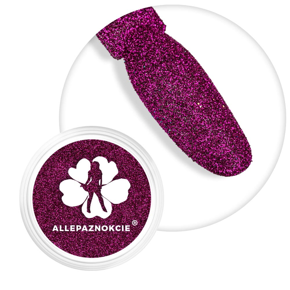 Pyłek do paznokci Sequin Quartz Effect Allepaznokcie Fuchsia Nr 19