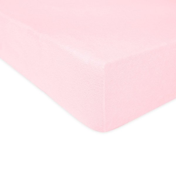 Grube Prześcieradło FROTTE 160x200 na gumkę wz. 006 pudrowy róż