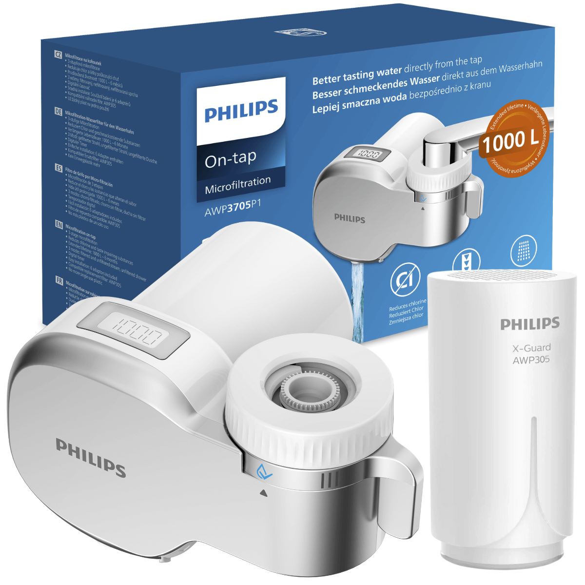 PHILIPS AWP3705P1 filtr nakranowy z wyświetlaczem + 1 wkład filtrujący