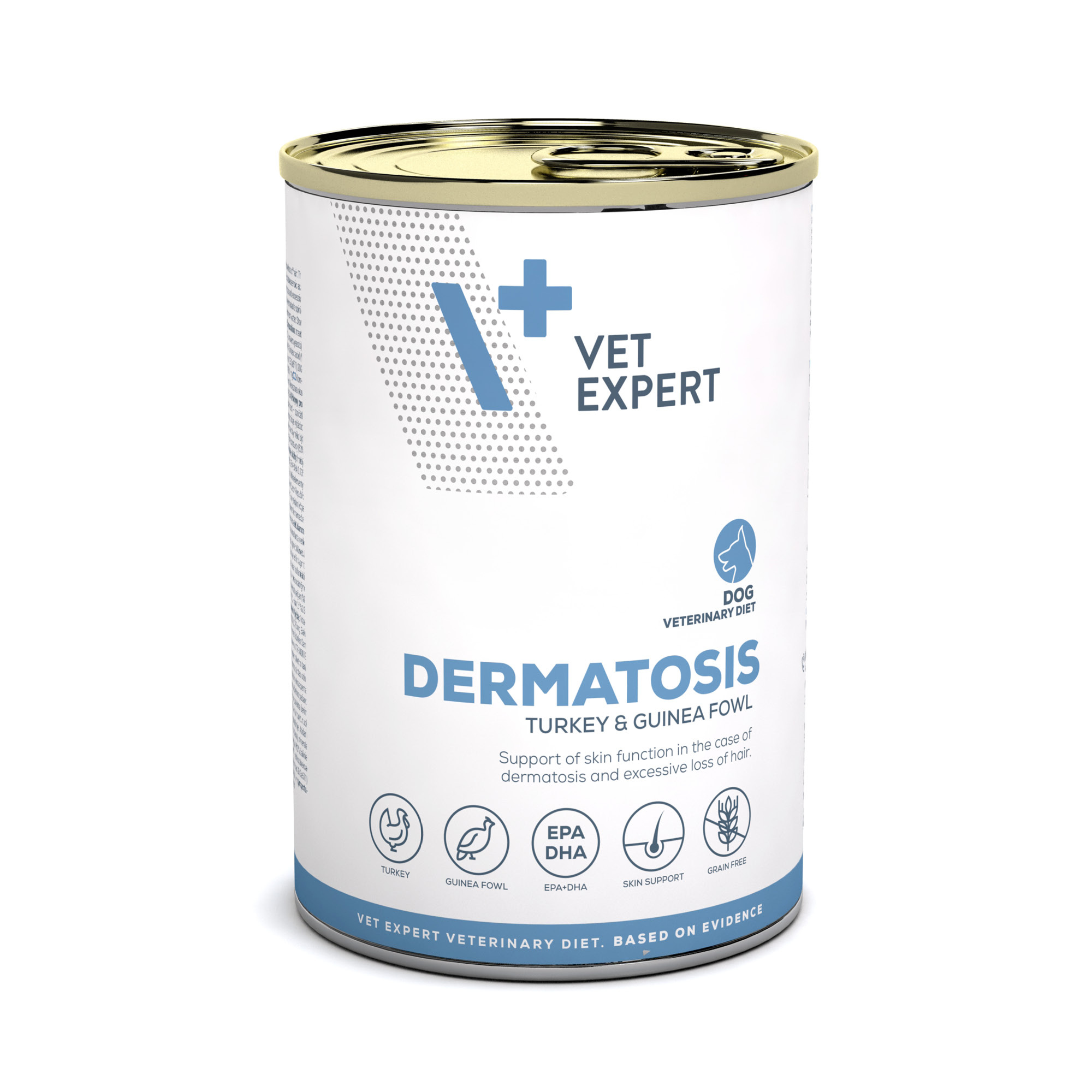 Dermatosis Dog Turkey & Guinea Fowl | VET EXPERT | 400g | Mokra karma weterynaryjna dla psów z dermatozą