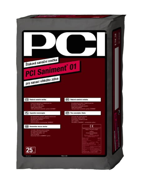 SZPACHLÓWKA RENOWACYJNA PCI SANIMENT 01 25KG
