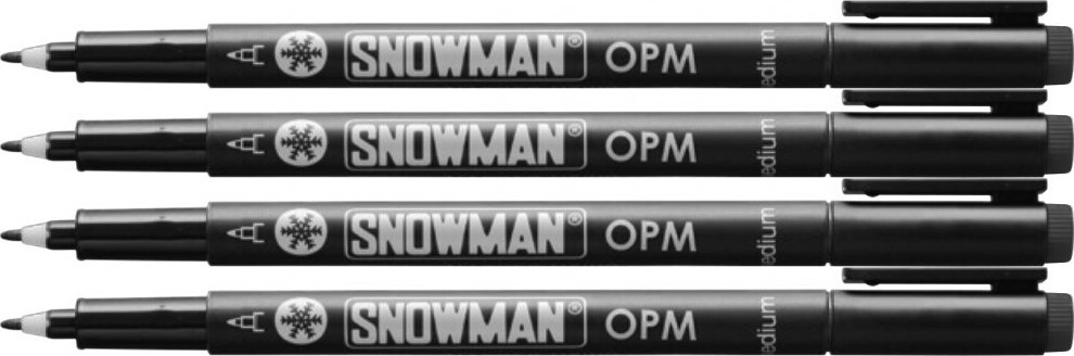 Snowman OPM foliopis permanentny 1 mm, czarny