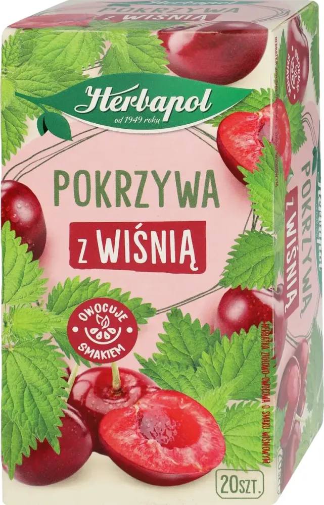Herbapol Pokrzywa z Wiśnią – herbata ziołowo-owocowa 20 szt.