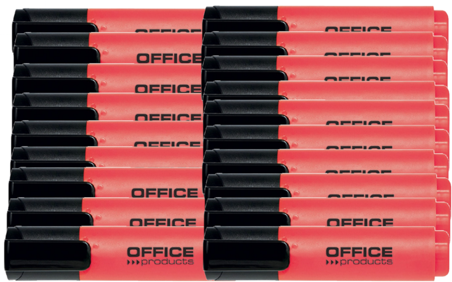 Office Products Zakreślacz ścięty, czerwony
