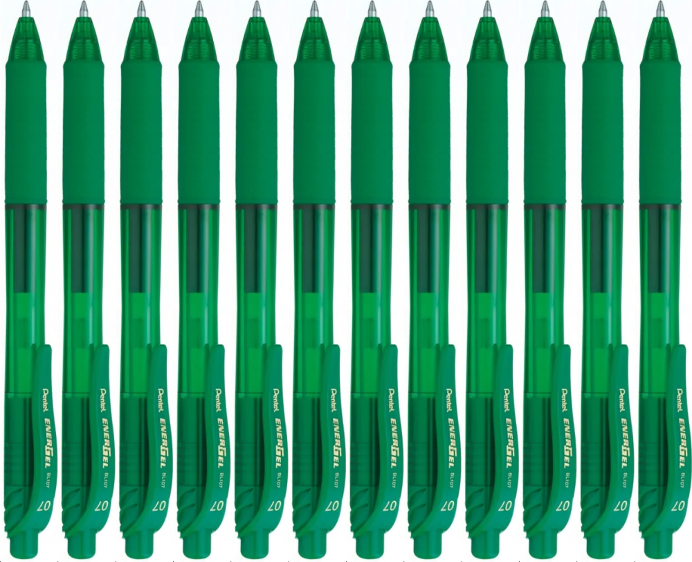 Pentel EnerGel BL-107 0.7 mm zielony - długopis żelowy automatyczny