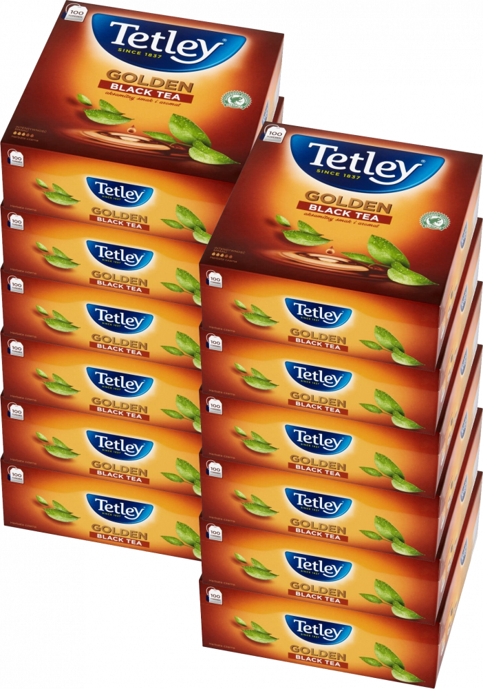 Tetley Golden Black herbata czarna w torebkach, 100 szt. x 2 g