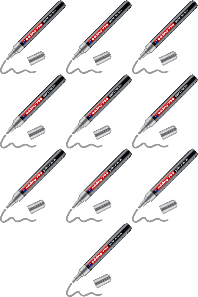 Edding 790 marker olejowy okrągła końcówka 2-3 mm srebrny