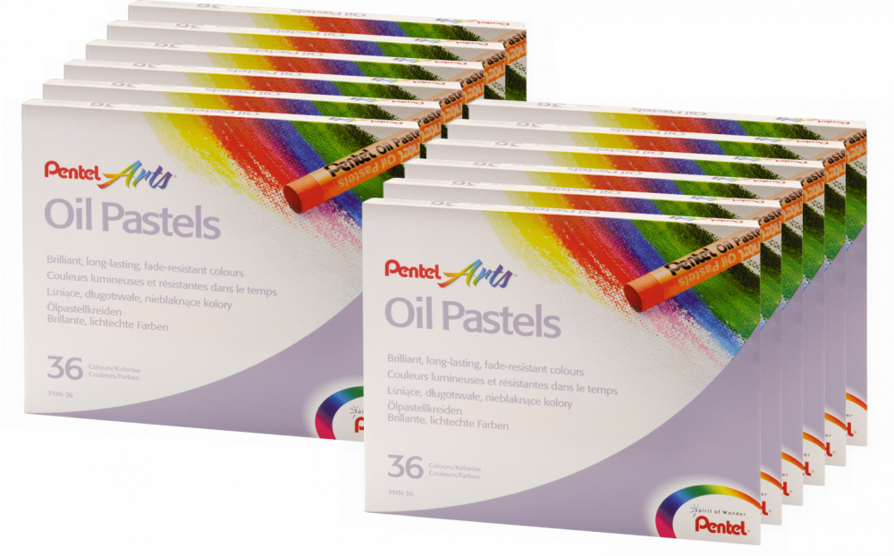 Pastele olejne Pentel, 36 kolorów