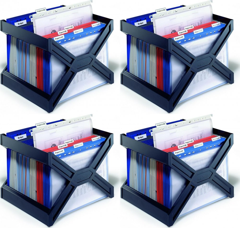 Pojemnik składany Durable, na 30 teczek zawieszanych, 360x270x320 mm, czarny
