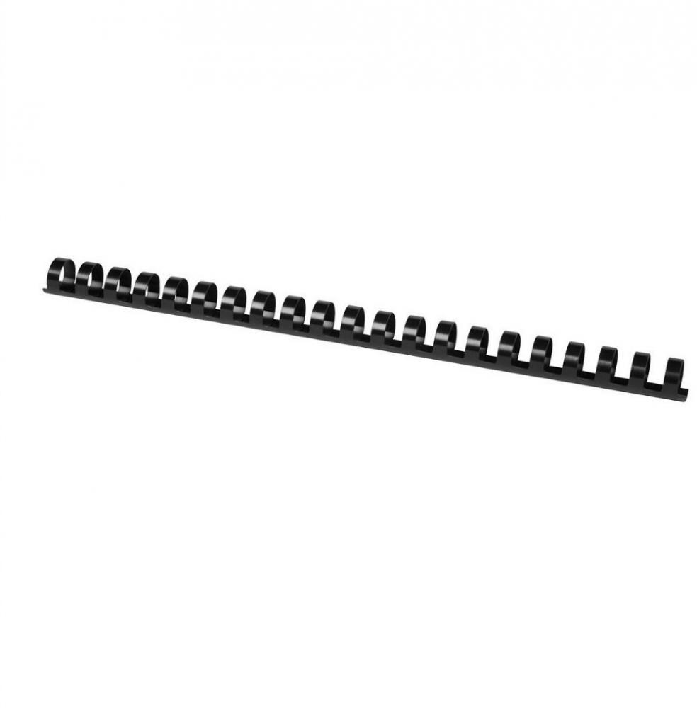 Grzbiety do bindowania Argo 12.5 mm, plastik, 100 szt., czarny