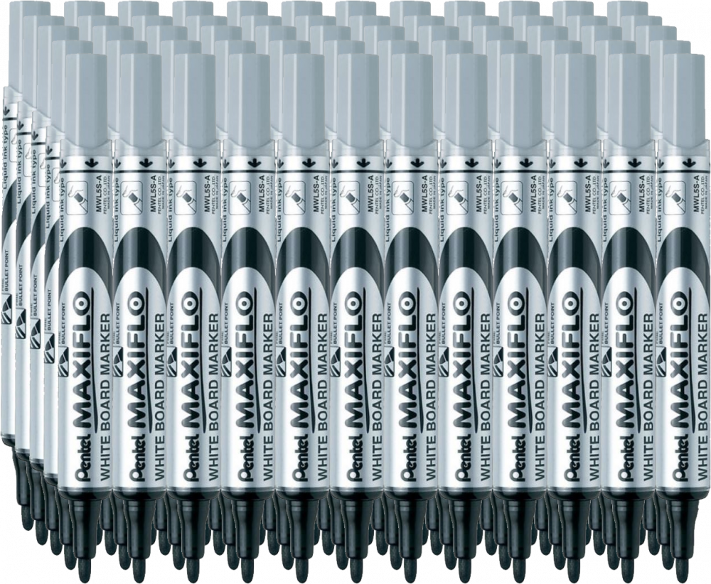 Marker suchościeralny Pentel Maxiflo MWL5S, okrągła końcówka 4 mm, czarny
