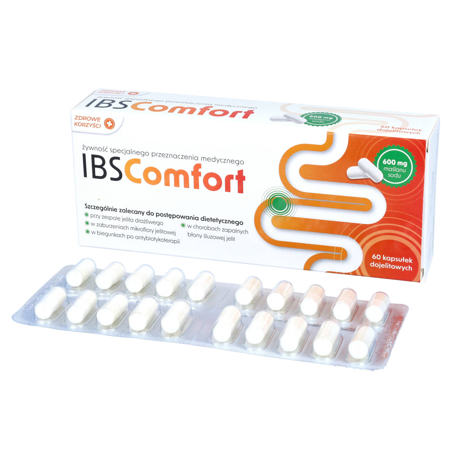 Zdrowe korzyści ibs comfort, 60 kapsułek