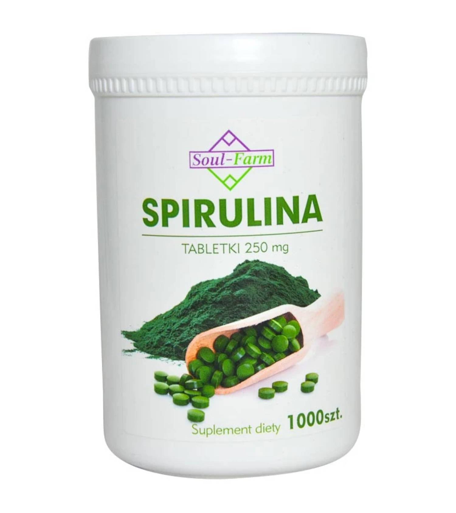 Soul-farm spirulina 250 mg, 1000 tabletek