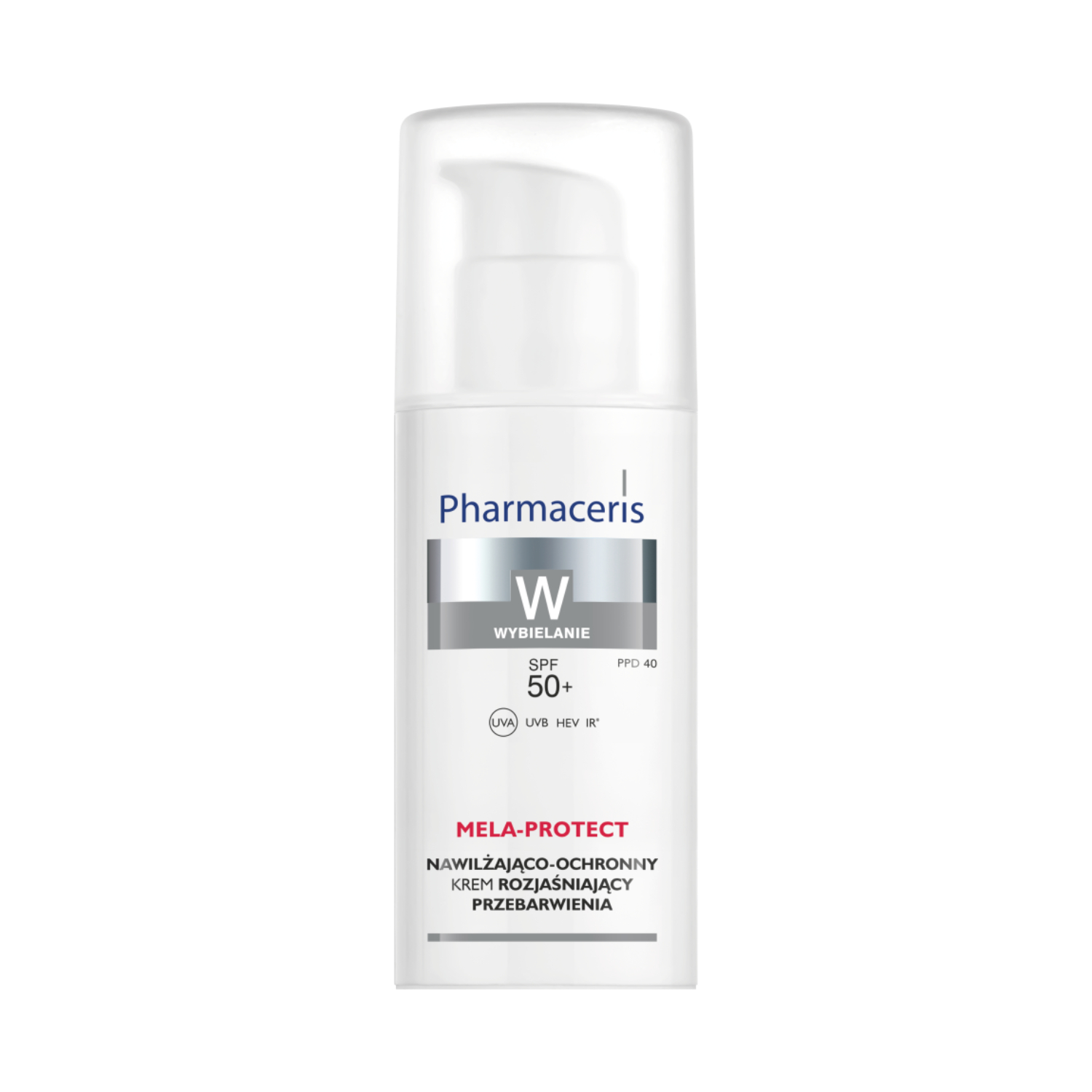 Pharmaceris w - mela-protect nawilżająco-ochronny krem rozjaśniający przebarwienia spf 50+, 50 ml