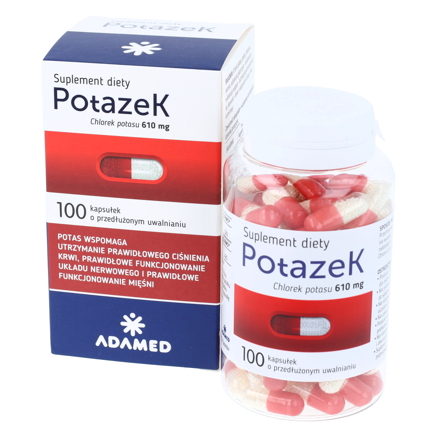 Potazek, 100 kapsułek o przedłużonym uwalnianiu