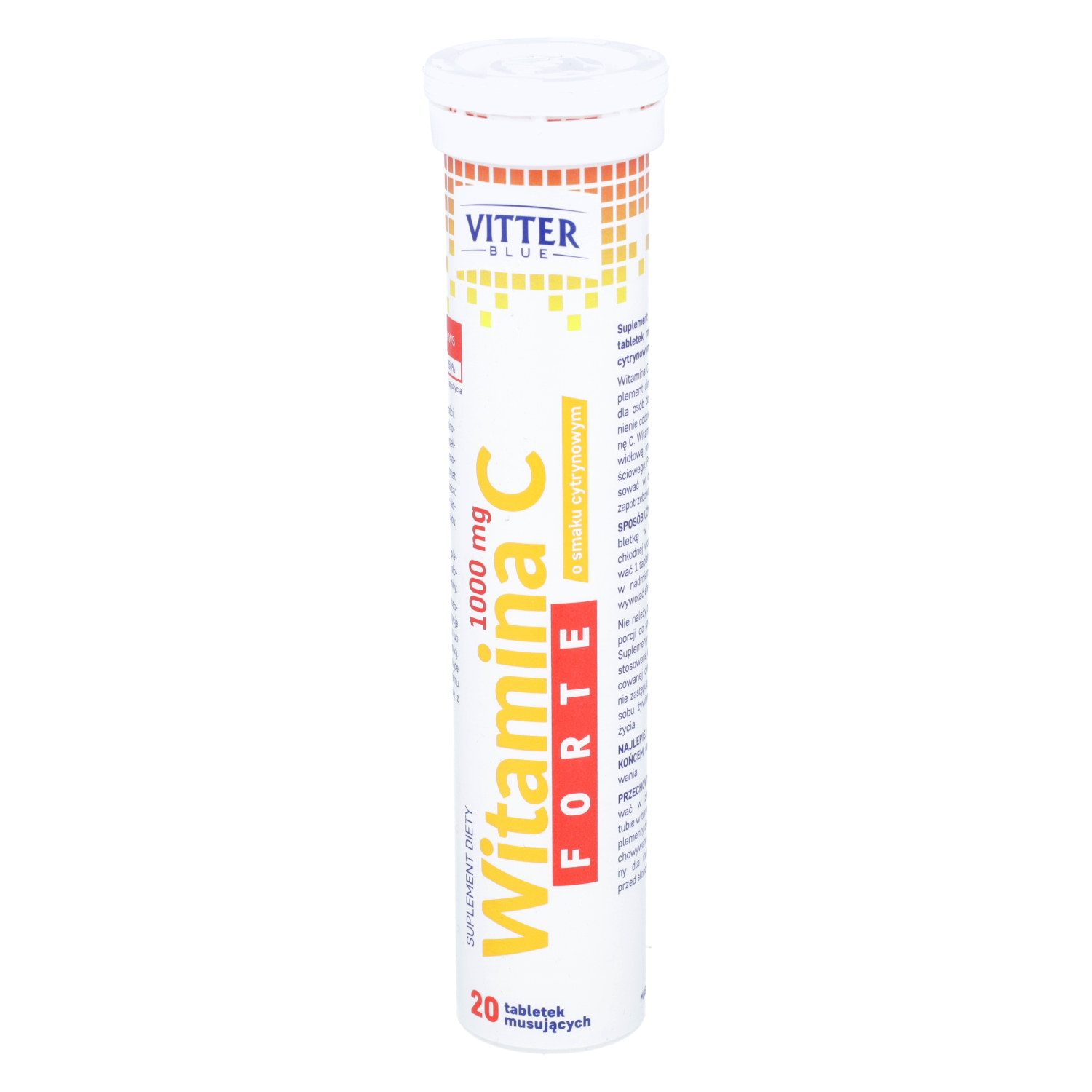Vitter blue witamina c forte 1000 mg, 20 tabletek musujących