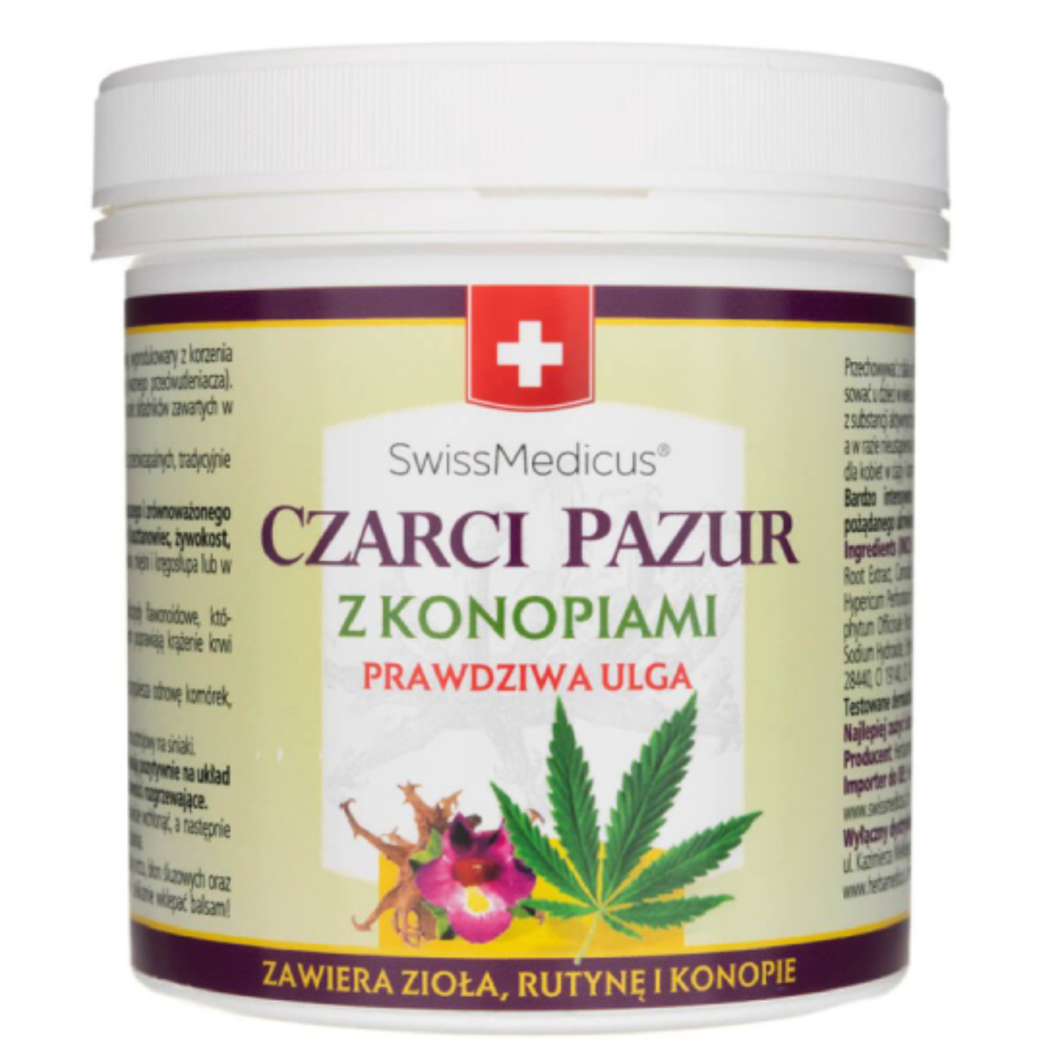 Herbamedicus - czarci pazur z konopiami, 250 ml