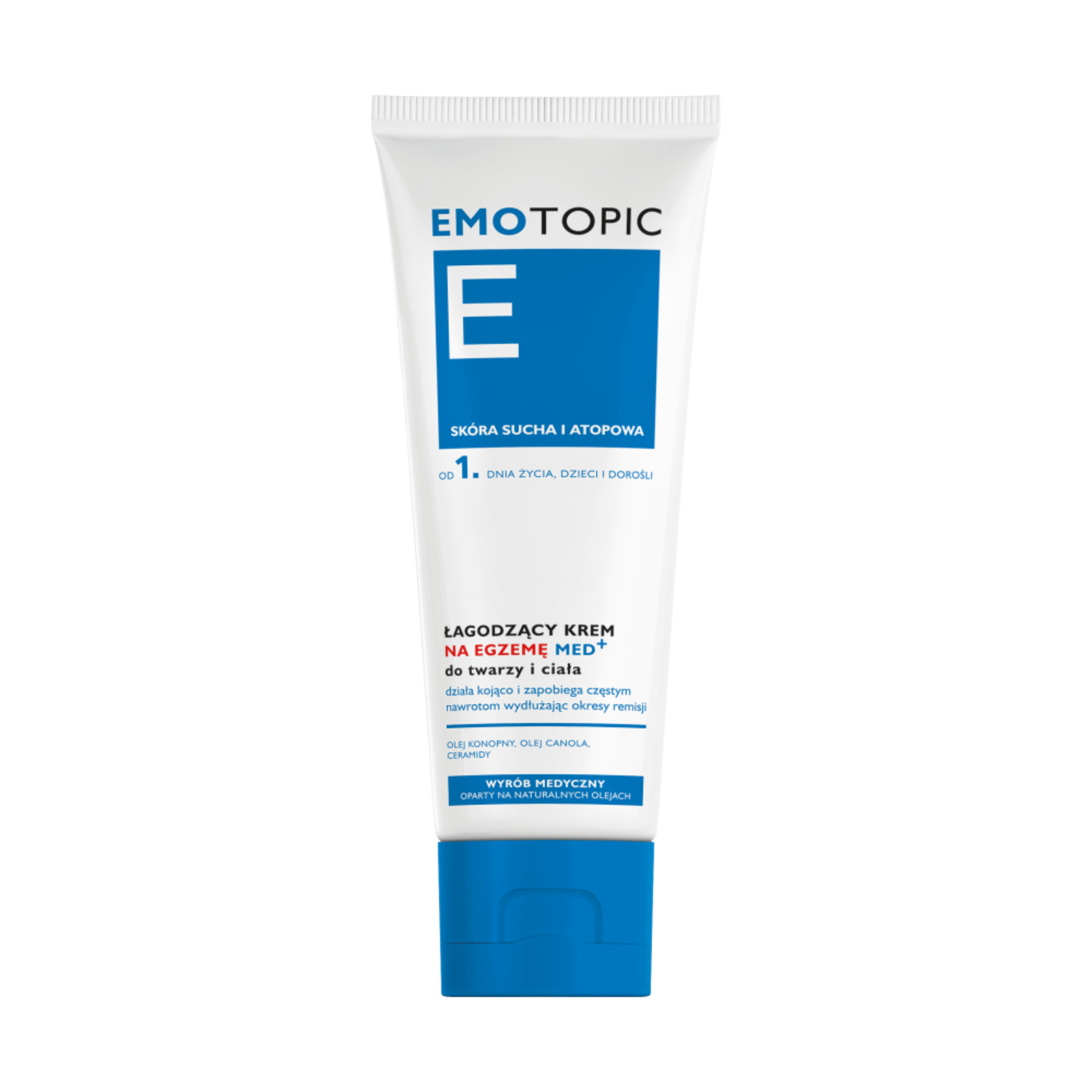 Emotopic - łagodzący krem na egzemę do twarzy i ciała med+, 75 ml
