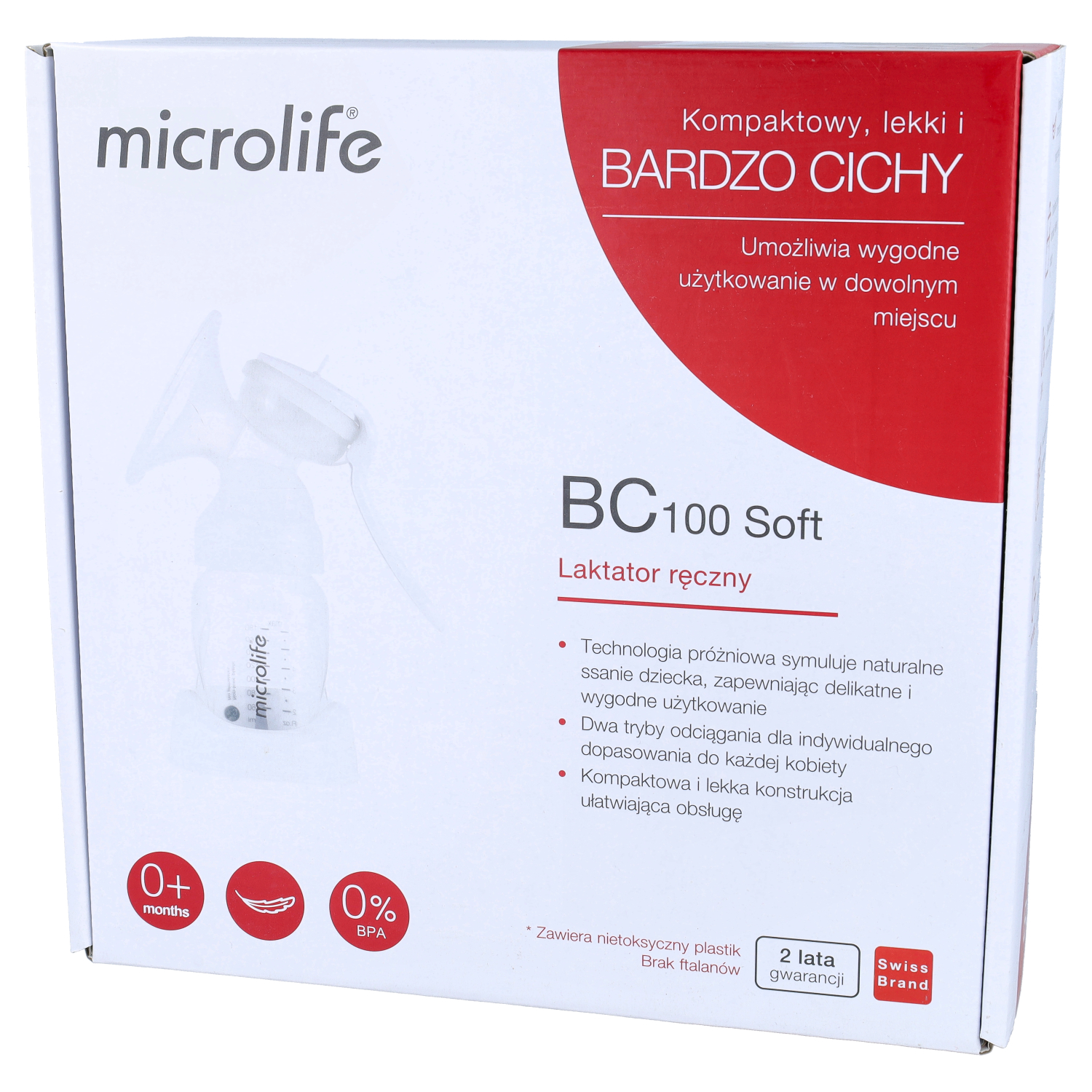 Microlife - laktator bc 100 soft, ręczny, 1 sztuka