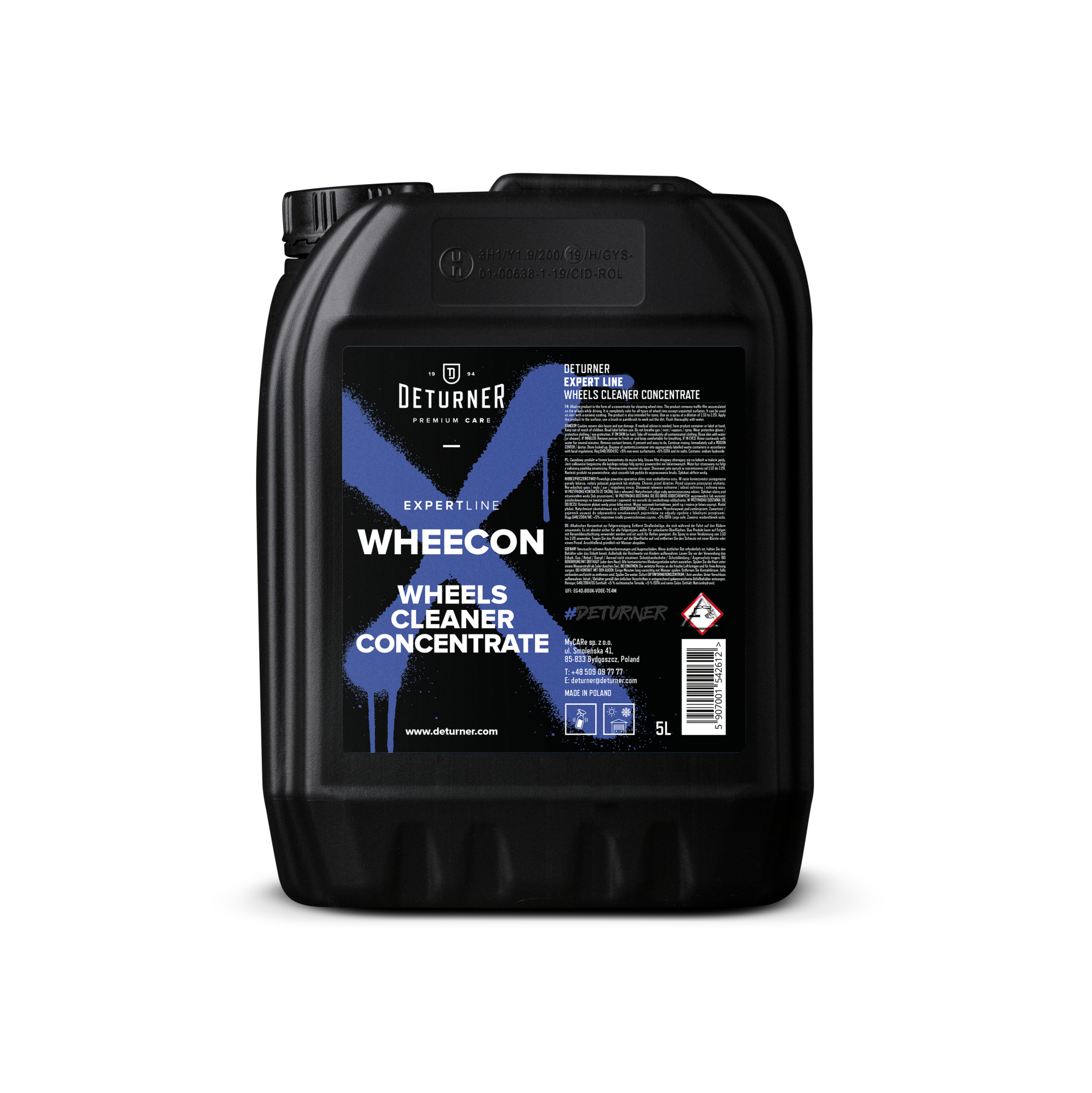 DETURNER WHEECON Wheels Cleaner Concentrate - Środek do czyszczenia felg i opon 5L