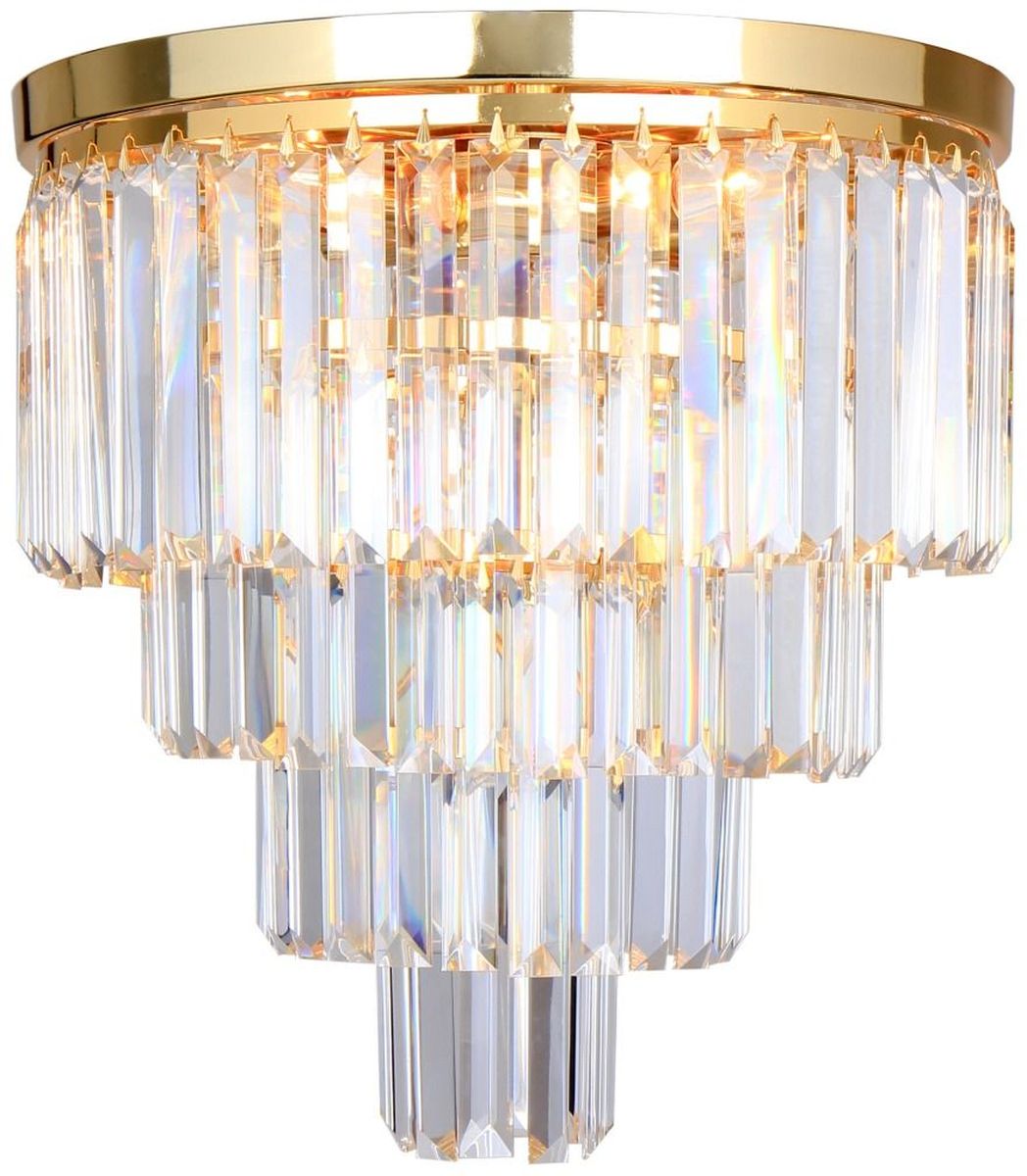 Zuma Line Amedeo lampa podsufitowa 5x40W złoty/kryształ FC17106/4+1-GLD