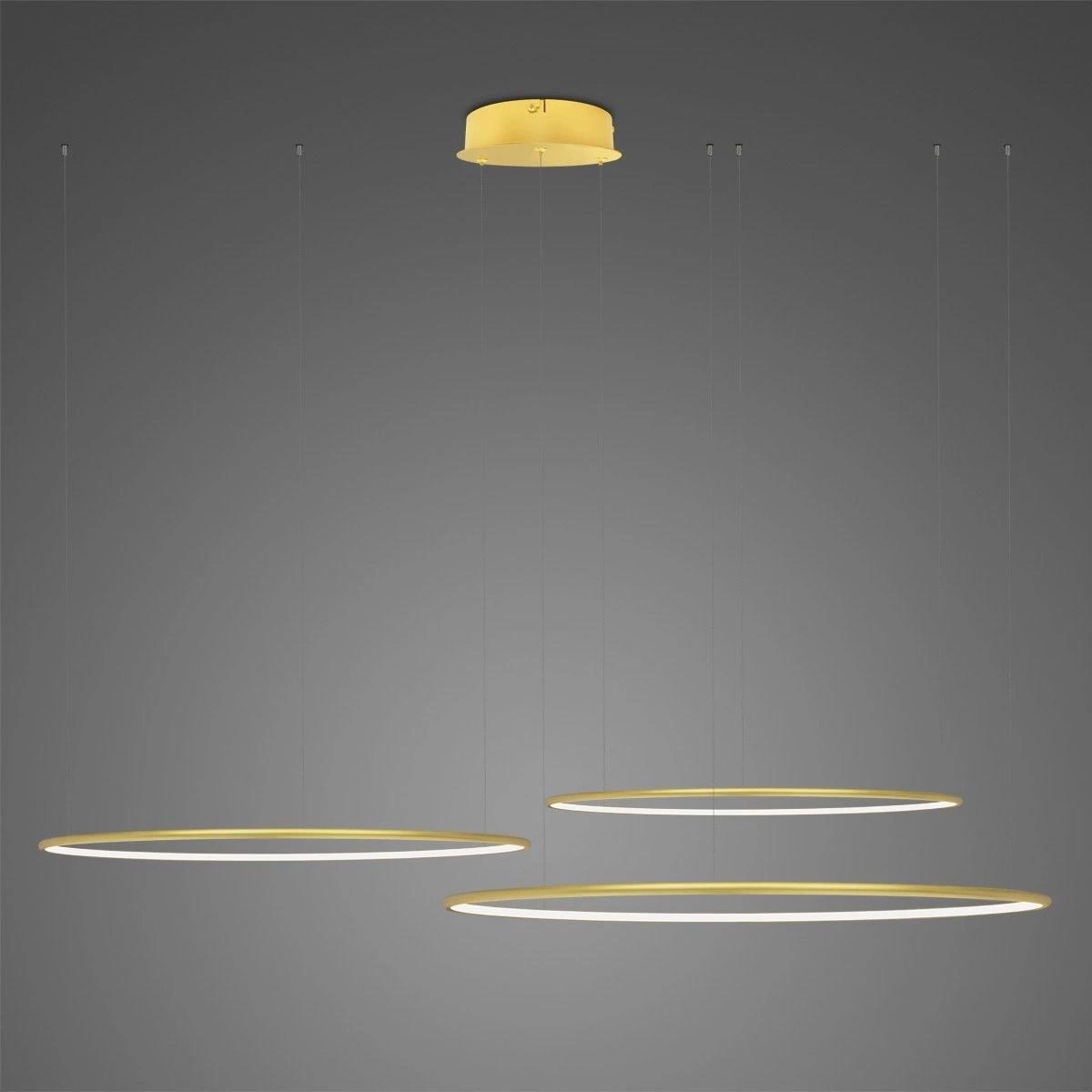 Altavola Design Ledowe Okręgi lampa wisząca ściemnialna 113 W złota LA075/CO3_120_in_4k_gold_dimm