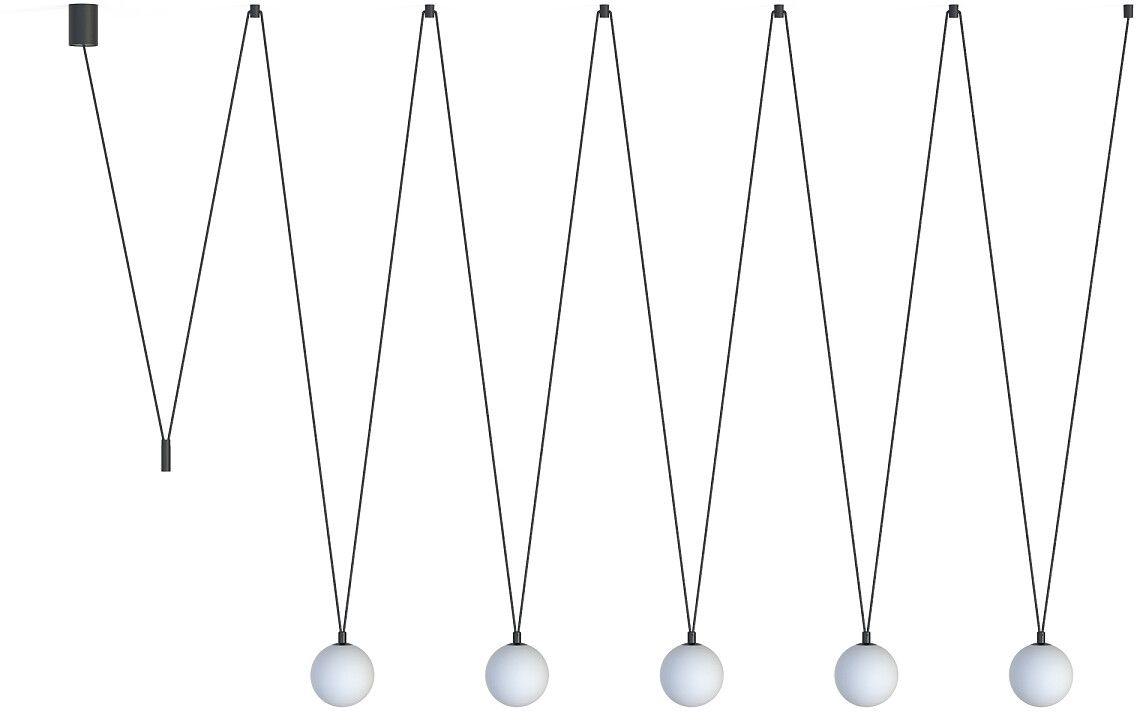 Nowodvorski Sling lampa wisząca 5x12 W biała-czarna 10355