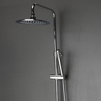 Sapho Airtech zestaw prysznicowy ścienny z deszczownicą chrom 990E