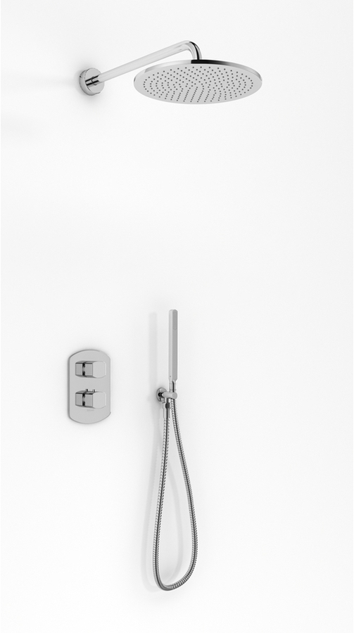 Kohlman Foxal zestaw prysznicowy podtynkowy z deszczownicą 20 cm chrom QW432FR20