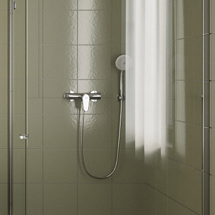 Hagser Della bateria prysznicowa ścienna chrom HGR20000033 - Wysyłka w 24h