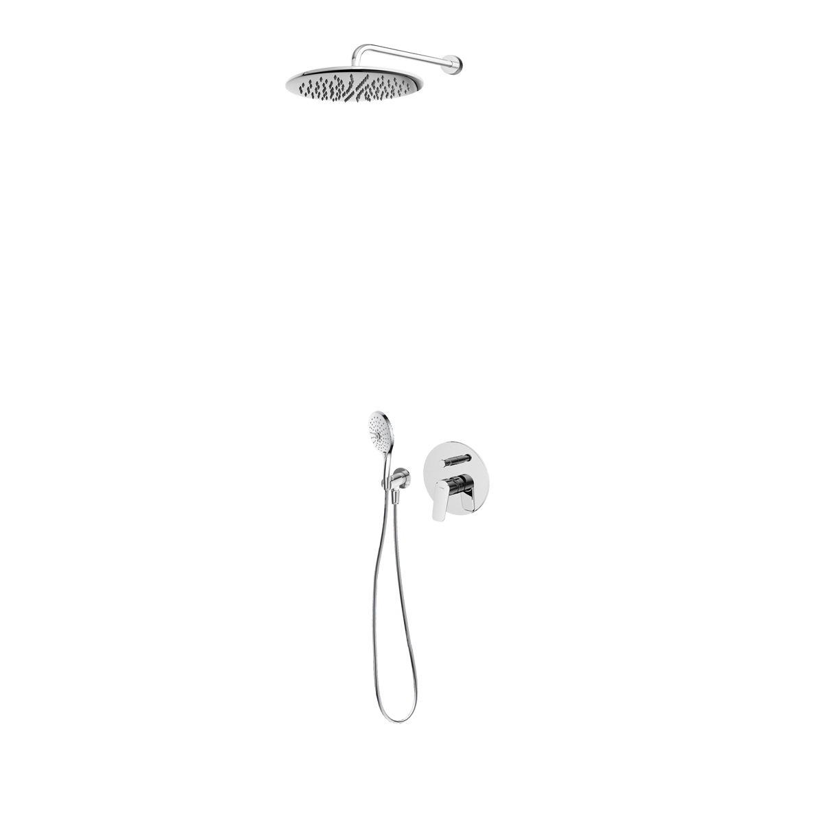 Zestaw Oltens Vernal bateria podtynkowa z deszczownicą 30 cm Sondera i kompletem prysznicowym Driva EasyClick (34104100, 37002100, ... - Wysyłka w 24h