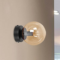 Kaja Piro lampa podsufitowa 1x10 W czarna-bursztynowa K-5366