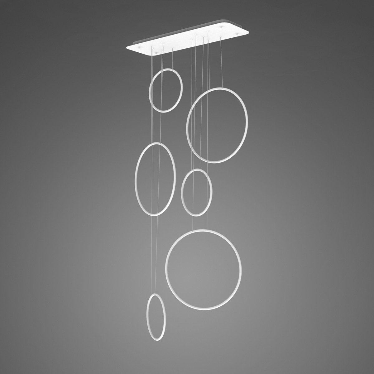 Altavola Design Ledowe Okręgi lampa wisząca ściemnialna 130W biała LA076/P_90_in_3k_white_dimm