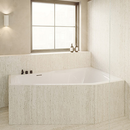 Riho Rethink Space wanna narożna 160x75 cm lewa Riho Fall biała B112006005