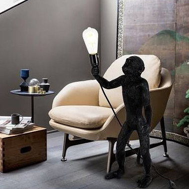 Abruzzo Monkey lampa stołowa 1x20 W czarna ABR-KARD5-C