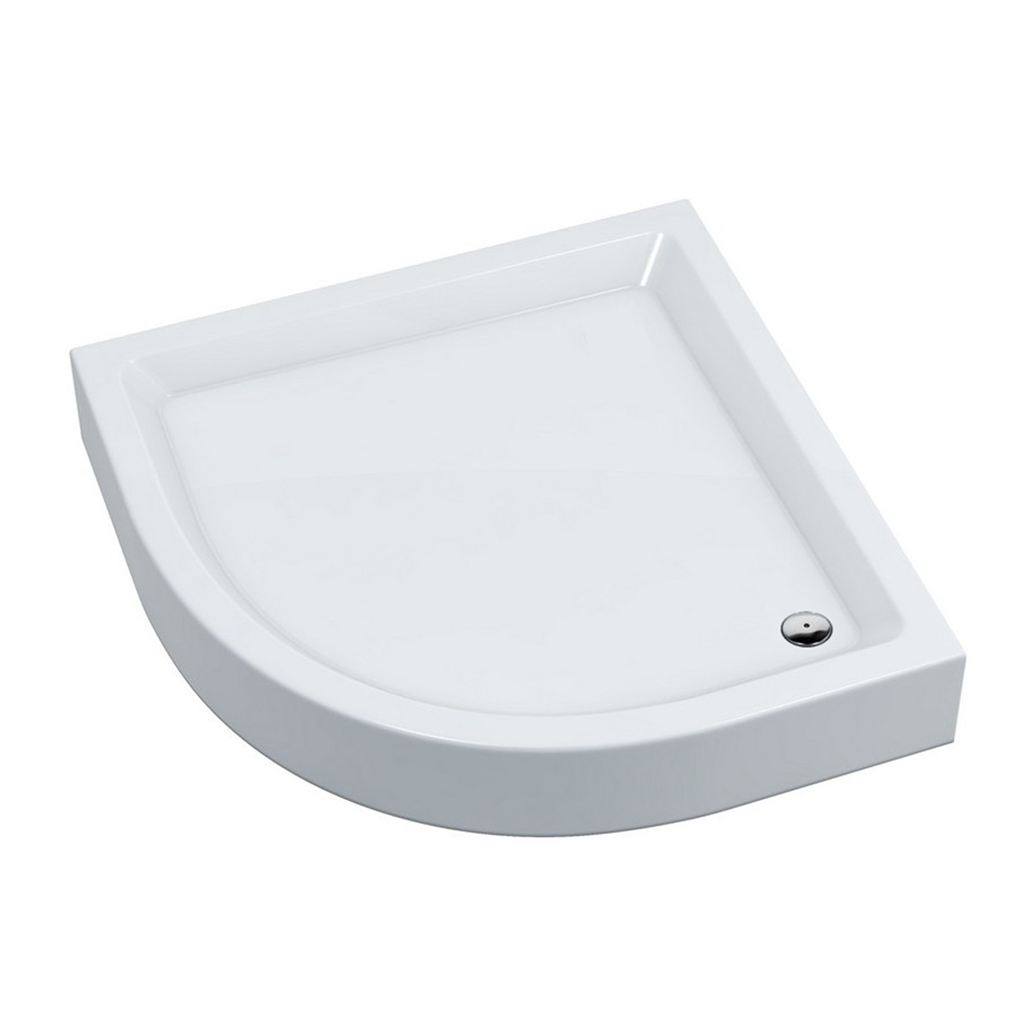 Omnires Invest Project brodzik półokrągły 90x90 cm biały INVESTPROJECT90BP