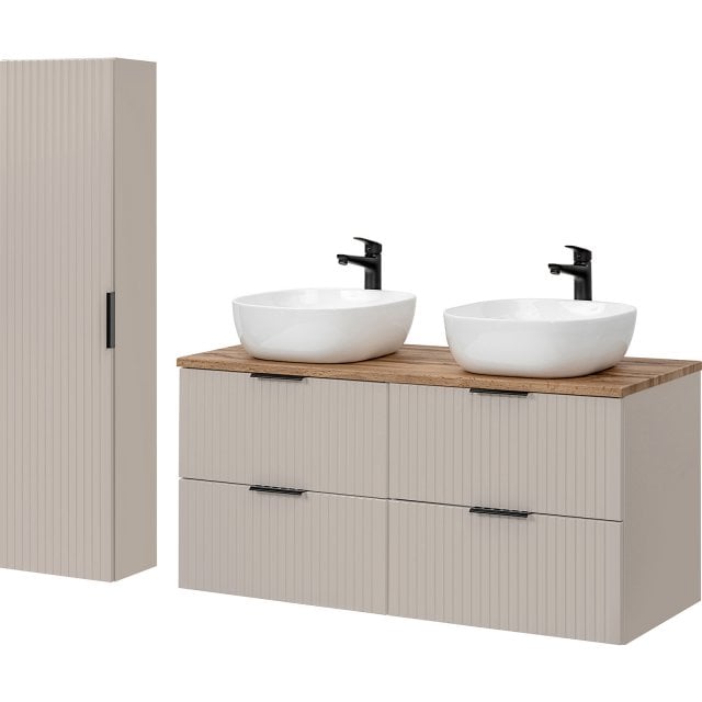 COMAD Zestaw mebli ADEL CASHMERE 2 szafki z blatem WOTAN 120 cm, 2 um