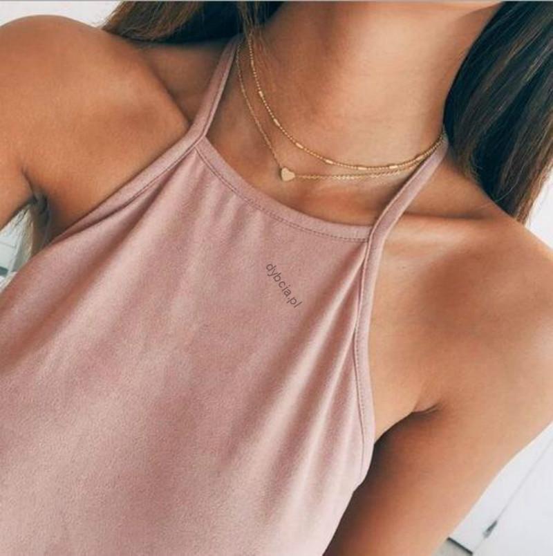Prosty choker z serduszkiem
