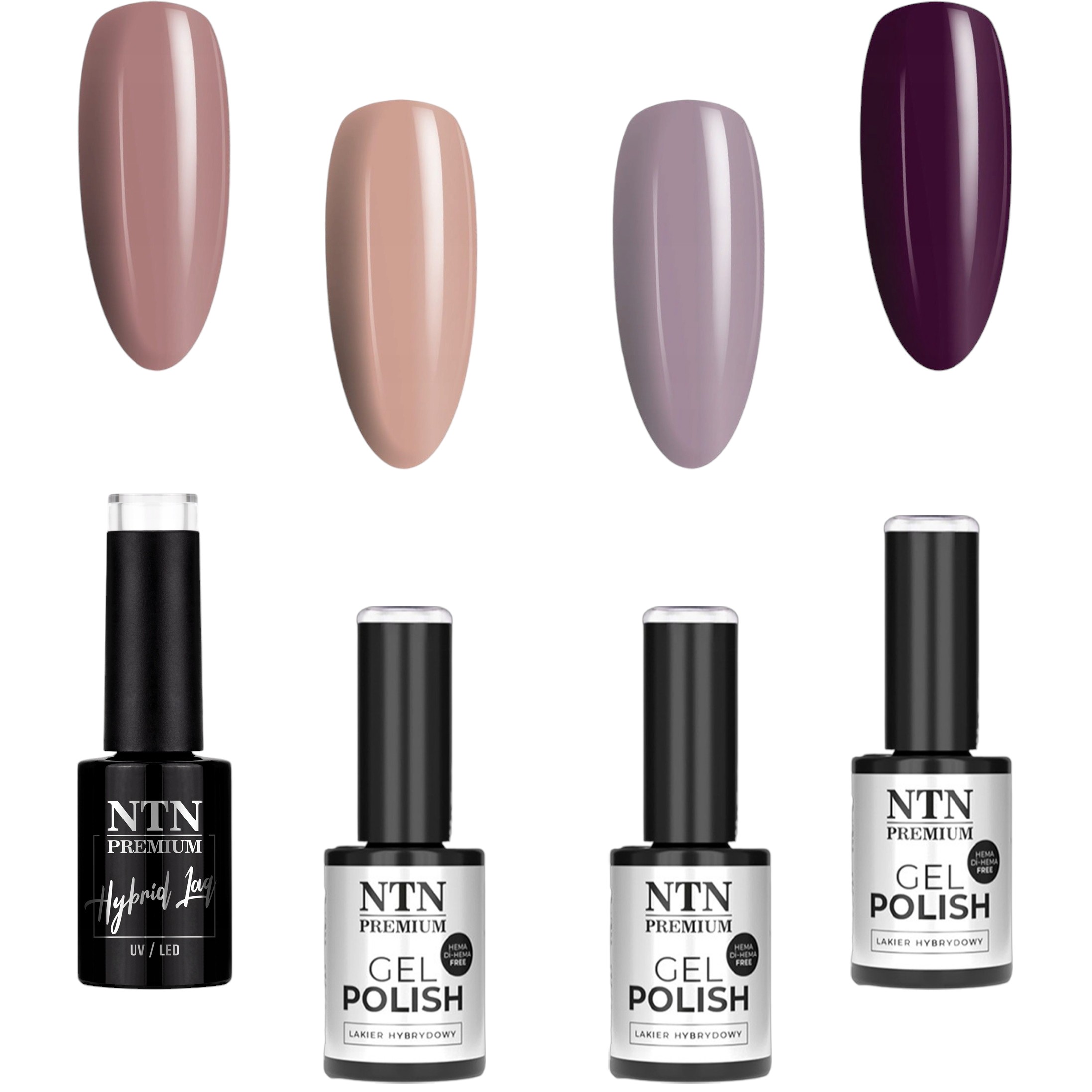 Matowy manicure hybrydowy