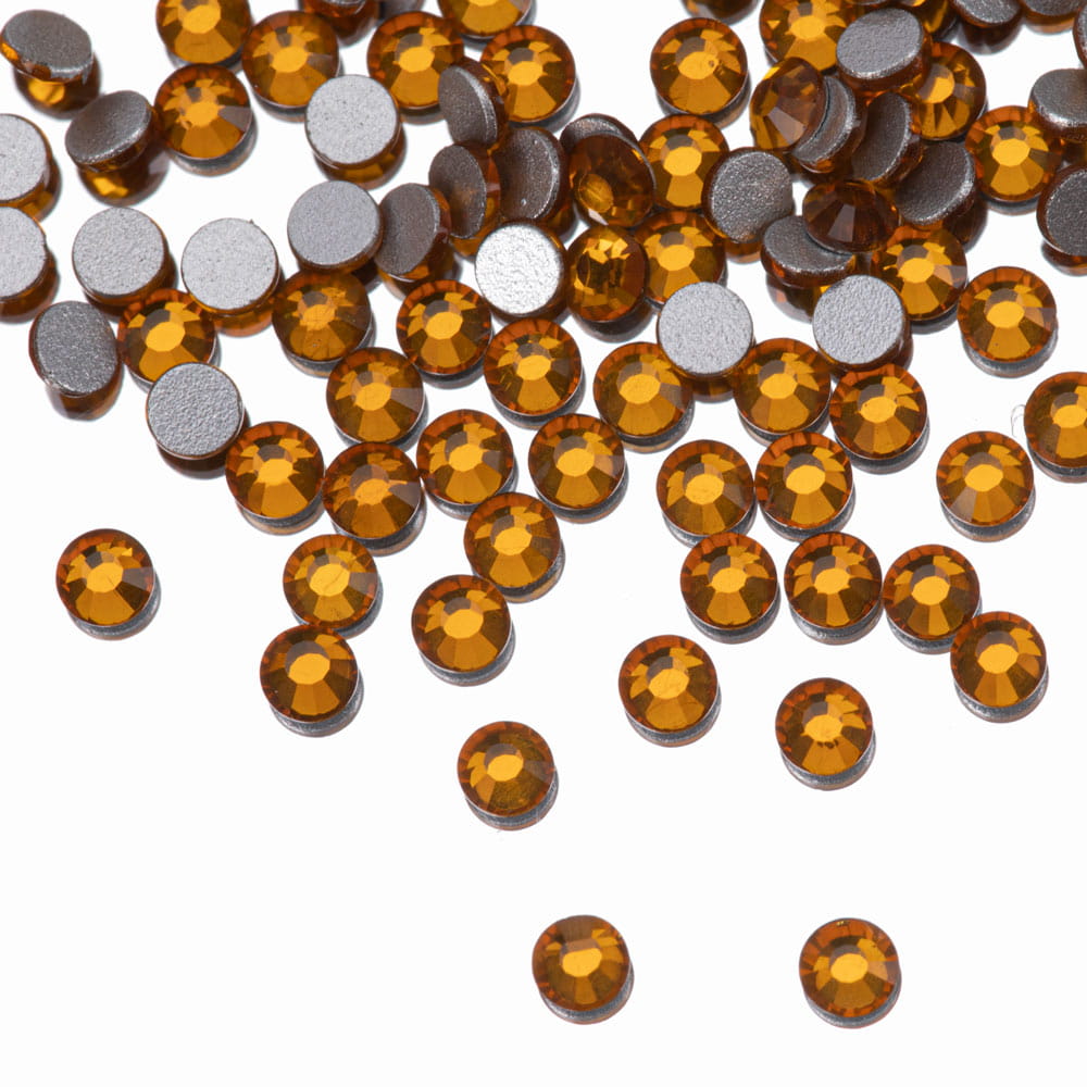 Cyrkonie do paznokci szklane SS3 Topaz ok.50 szt