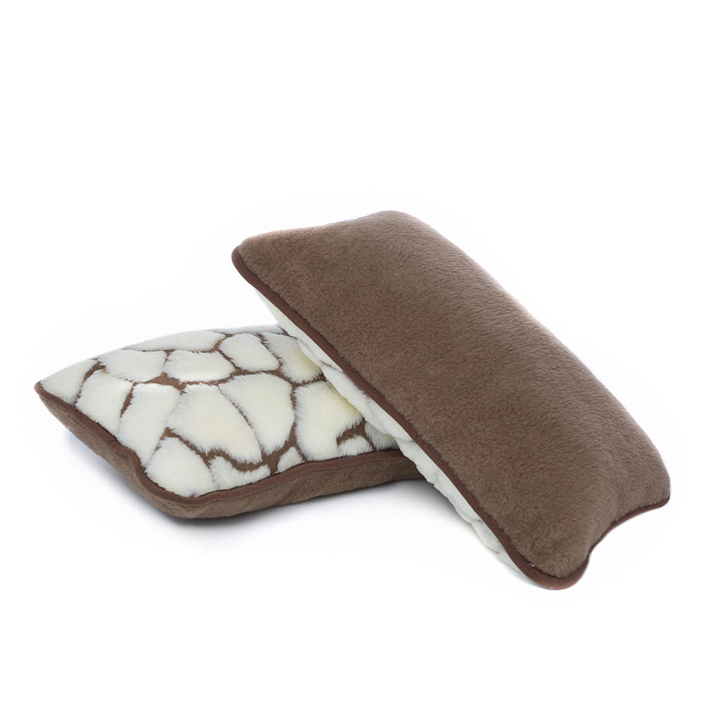 poduszka wełniana camel ciemny/kaszmir giulia 45x75 (+-5cm)